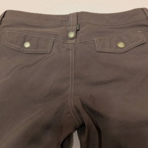 Athletha Adventure Pants Womens 30 x 32 Brown Multiple Pockets Boot Cut - EUC - Picture 14 of 16